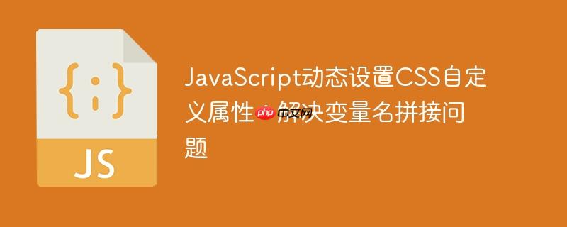 javascript动态设置css自定义属性：解决变量名拼接问题