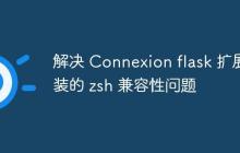 解决 Connexion flask 扩展安装的 zsh 兼容性问题