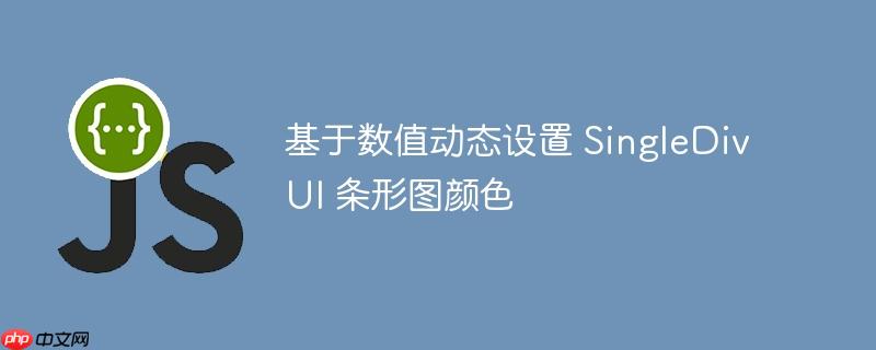 基于数值动态设置 SingleDivUI 条形图颜色
