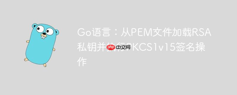 Go语言：从PEM文件加载RSA私钥并执行PKCS1v15签名操作-小浪学习网