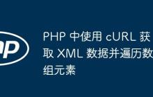PHP 中使用 cURL 获取 XML 数据并遍历数组元素
