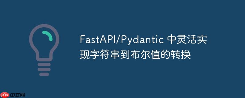 fastapi/pydantic 中灵活实现字符串到布尔值的转换