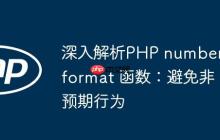 深入解析PHP number_format 函数:避免非预期行为