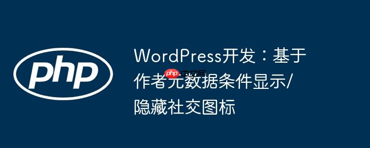 WordPress开发:基于作者元数据条件显示/隐藏社交图标