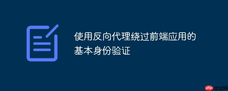 使用反向代理绕过前端应用的基本身份验证
