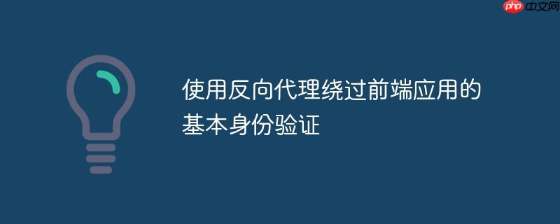 使用反向代理绕过前端应用的基本身份验证