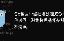 Go语言中健壮地处理JSON文件读写：避免数据损坏与解析错误