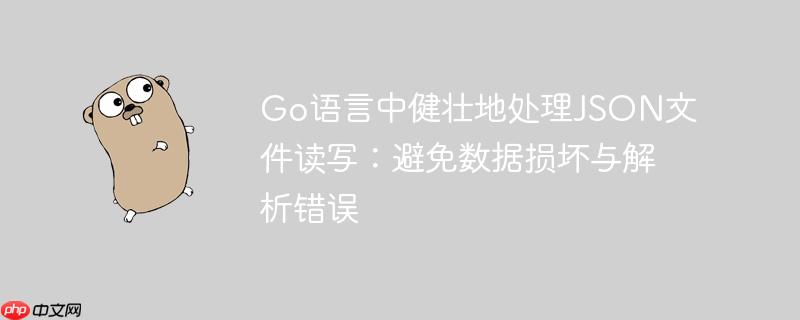 go语言中健壮地处理json文件读写:避免数据损坏与解析错误