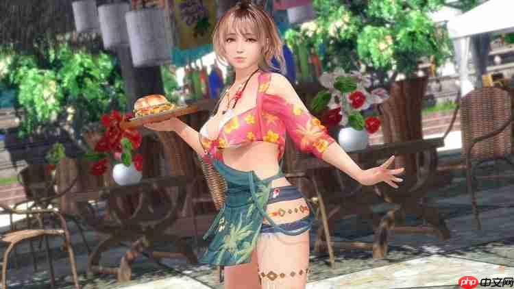 《死或生沙滩排球 维纳斯假期》新女神梅格上岛 与短发咖啡店店员一起偷懒吧