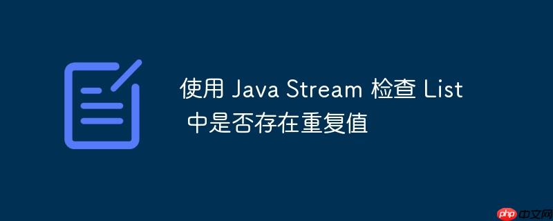 使用 java stream 检查 list 中是否存在重复值