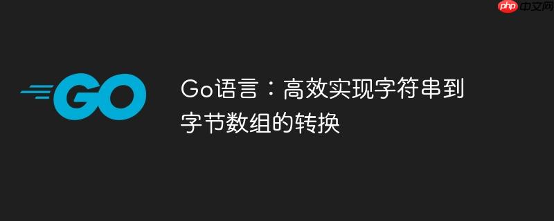 go语言：高效实现字符串到字节数组的转换