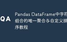 Pandas DataFrame中字符串组合的唯一聚合与自定义排序教程