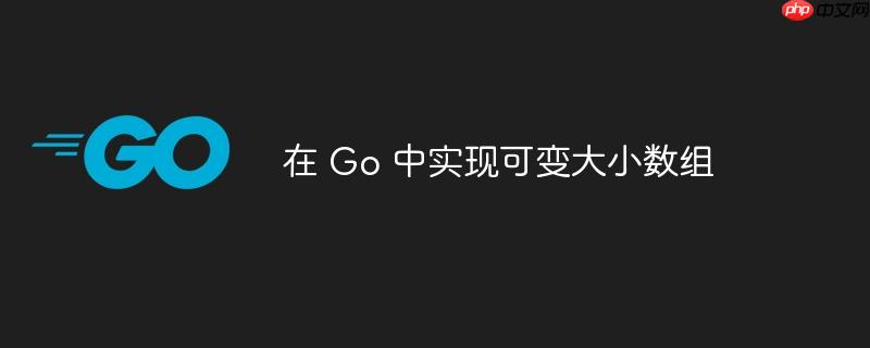 在 go 中实现可变大小数组