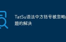 TatSu语法中方括号被忽略问题的解决