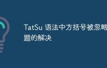 TatSu 语法中方括号被忽略问题的解决