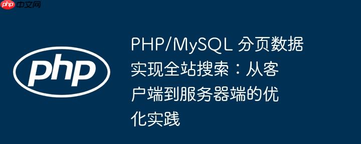 PHP/MySQL 分页数据实现全站搜索：从客户端到服务器端的优化实践-小浪学习网