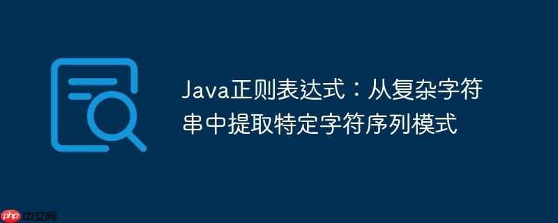 Java正则表达式：从复杂字符串中提取特定字符序列模式
