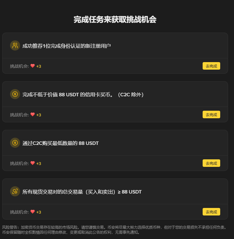 寻找锦鲤：参与币安八周年挑战赛，独得百万大奖！