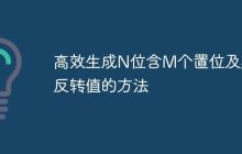 高效生成N位含M个置位及其反转值的方法