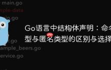 Go语言中结构体声明：命名类型与匿名类型的区别与选择