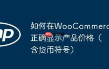 如何在WooCommerce中正确显示产品价格（含货币符号）