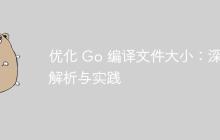 优化 Go 编译文件大小：深入解析与实践