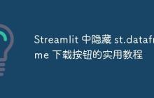 Streamlit 中隐藏 st.dataframe 下载按钮的实用教程