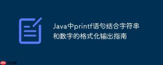 Java中printf语句结合字符串和数字的格式化输出指南