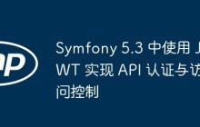 Symfony 5.3 中使用 JWT 实现 API 认证与访问控制