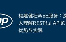 构建健壮Web服务：深入理解RESTful API的优势与实践