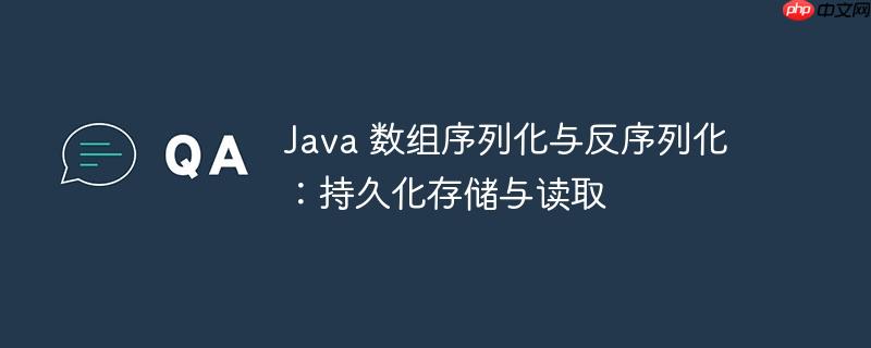 Java 数组序列化与反序列化：持久化存储与读取