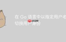 在 Go 语言中以指定用户名切换用户身份