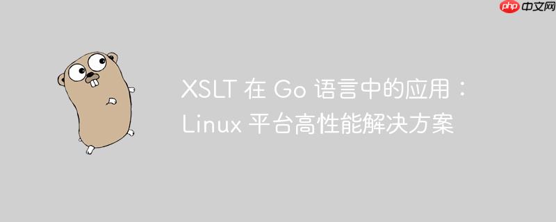 xslt 在 go 语言中的应用:linux 平台高性能解决方案