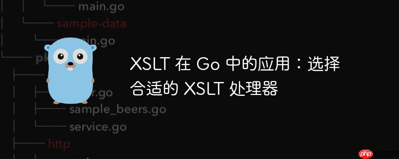 xslt 在 go 中的应用:选择合适的 xslt 处理器
