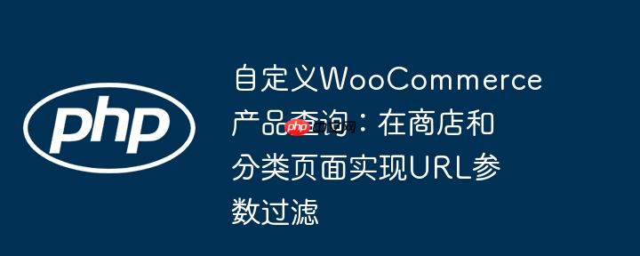 自定义woocommerce产品查询:在商店和分类页面实现url参数过滤