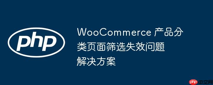 WooCommerce 产品分类页面筛选失效问题解决方案
