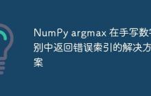 NumPy argmax 在手写数字识别中返回错误索引的解决方案