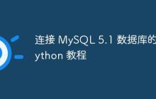 连接 MySQL 5.1 数据库的 Python 教程