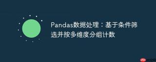 Pandas数据处理：基于条件筛选并按多维度分组计数