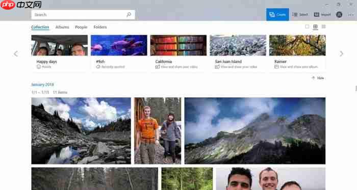 Win10内置Photos应用更新：引入全新图片布局