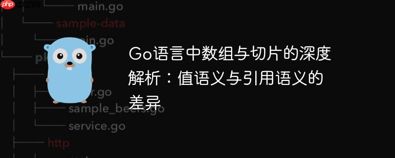 go语言中数组与切片的深度解析：值语义与引用语义的差异