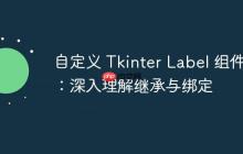 自定义 Tkinter Label 组件：深入理解继承与绑定