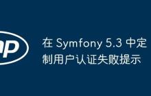 在 Symfony 5.3 中定制用户认证失败提示
