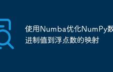 使用Numba优化NumPy数组二进制值到浮点数的映射