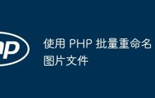 使用 PHP 批量重命名图片文件