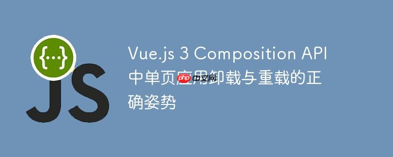 vue.js 3 composition api 中单页应用卸载与重载的正确姿势