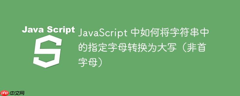 JavaScript 中如何将字符串中的指定字母转换为大写（非首字母）
