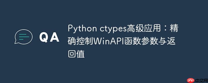 Python ctypes高级应用：精确控制WinAPI函数参数与返回值