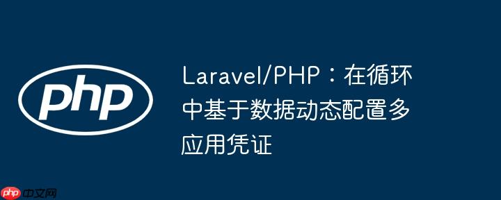 Laravel/PHP:在循环中基于数据动态配置多应用凭证