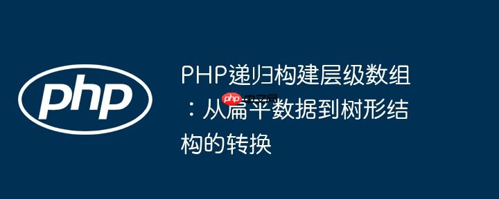 PHP递归构建层级数组:从扁平数据到树形结构的转换